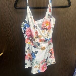 VENUS White and Cream Wrap Camisole Sleeveless Top